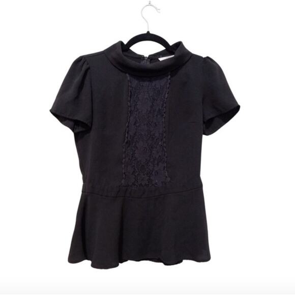 Forever 21 fit and flare blouse with lace and collar detail - Picture 1 of 5